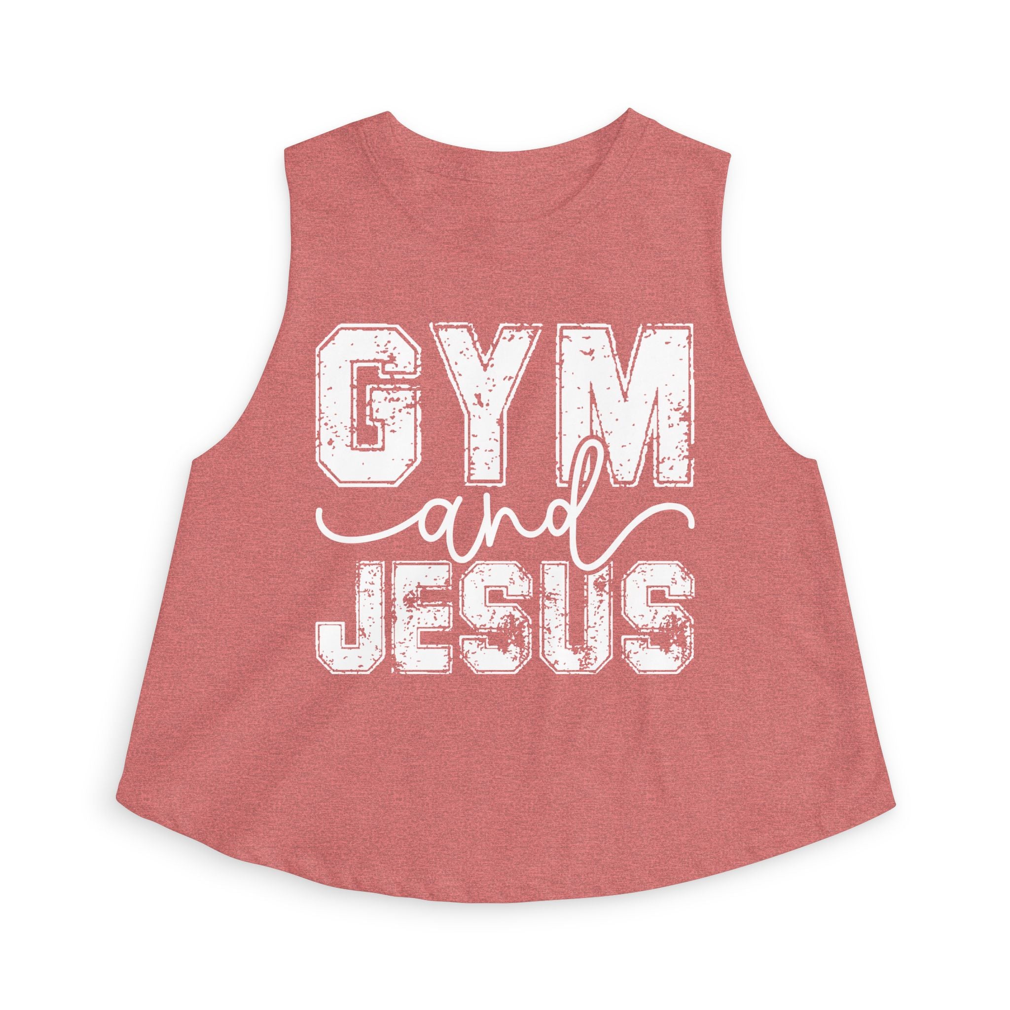 Gym and Jesus Crop Tank Top