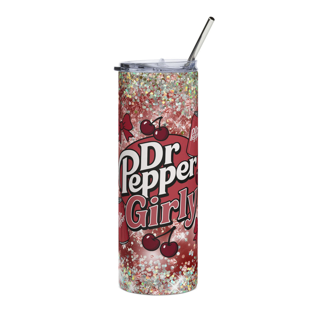 20oz 'Dr Pepper Girly' Maroon Cherry Design